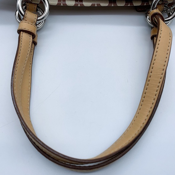 Coach Leah Optic Art Coated Canvas Crossbody Shoulder Bag in Brown Ivory - Picture 9 of 16